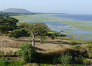 Madagascar view of hills and sea
